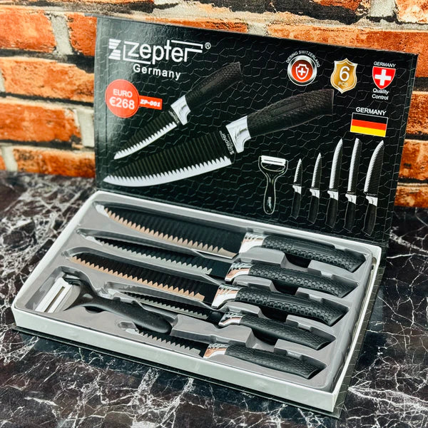Zepter™ Knife Set 6pcs – Corte Preciso Antiadherente