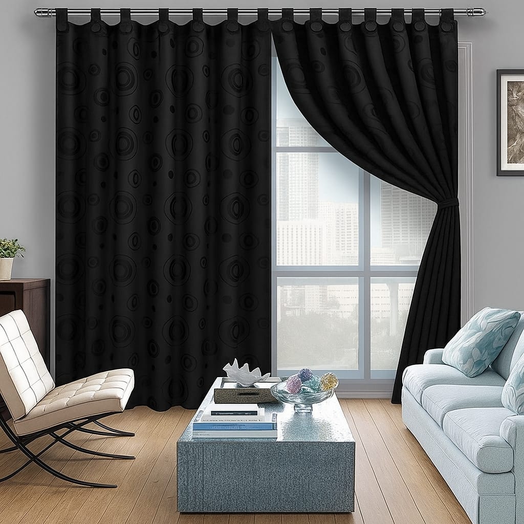 Cortinas Negras BlackOut 2.18mt * 1.40mt - 100% Bloqueo de Luz