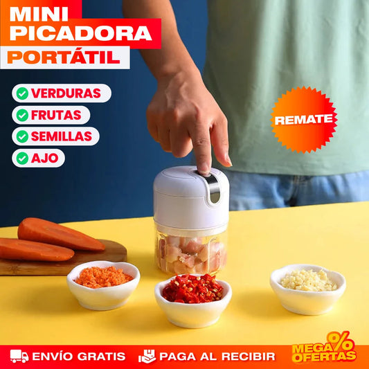 ¡OFERTA 2x1! MINI PICADORA ELÉCTRICA PORTÁTIL