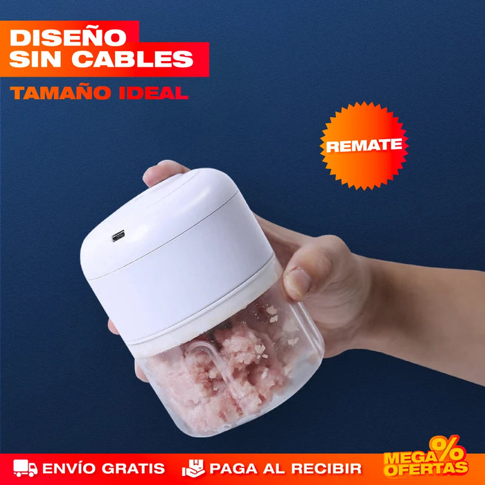 ¡OFERTA 2x1! MINI PICADORA ELÉCTRICA PORTÁTIL