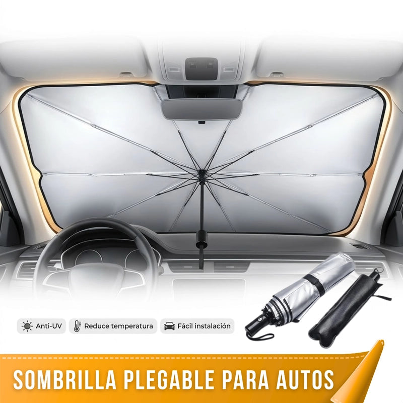 Sombrilla Plegable Auto: ¡Frescura y Protección al Instante!