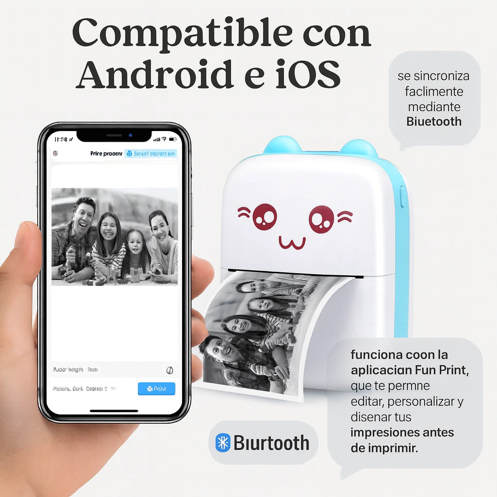 Mini Impresora Térmica Portátil Recargable + ENVIO GRATIS
