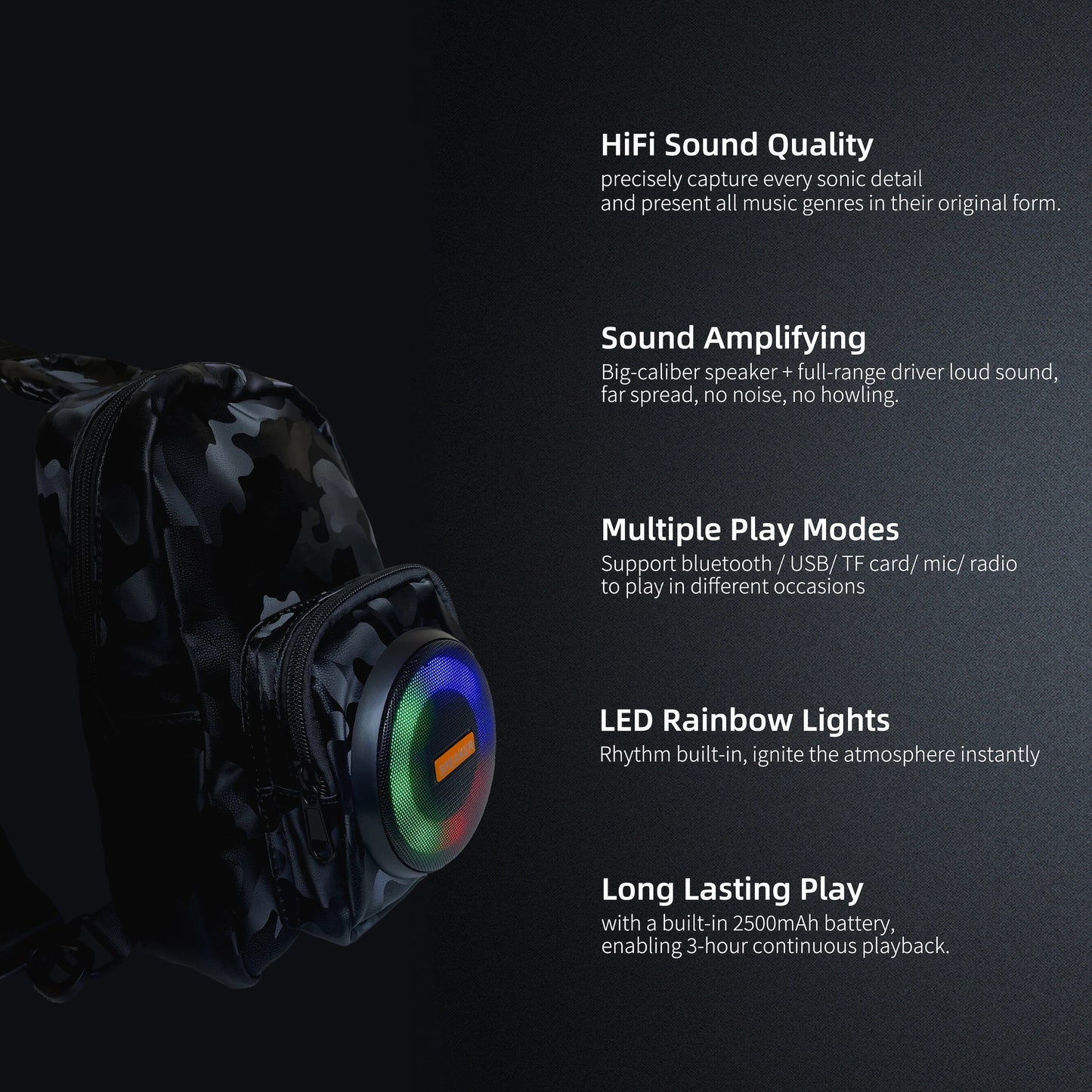 SlingBeat™ – Bandolera con Parlante Bluetooth