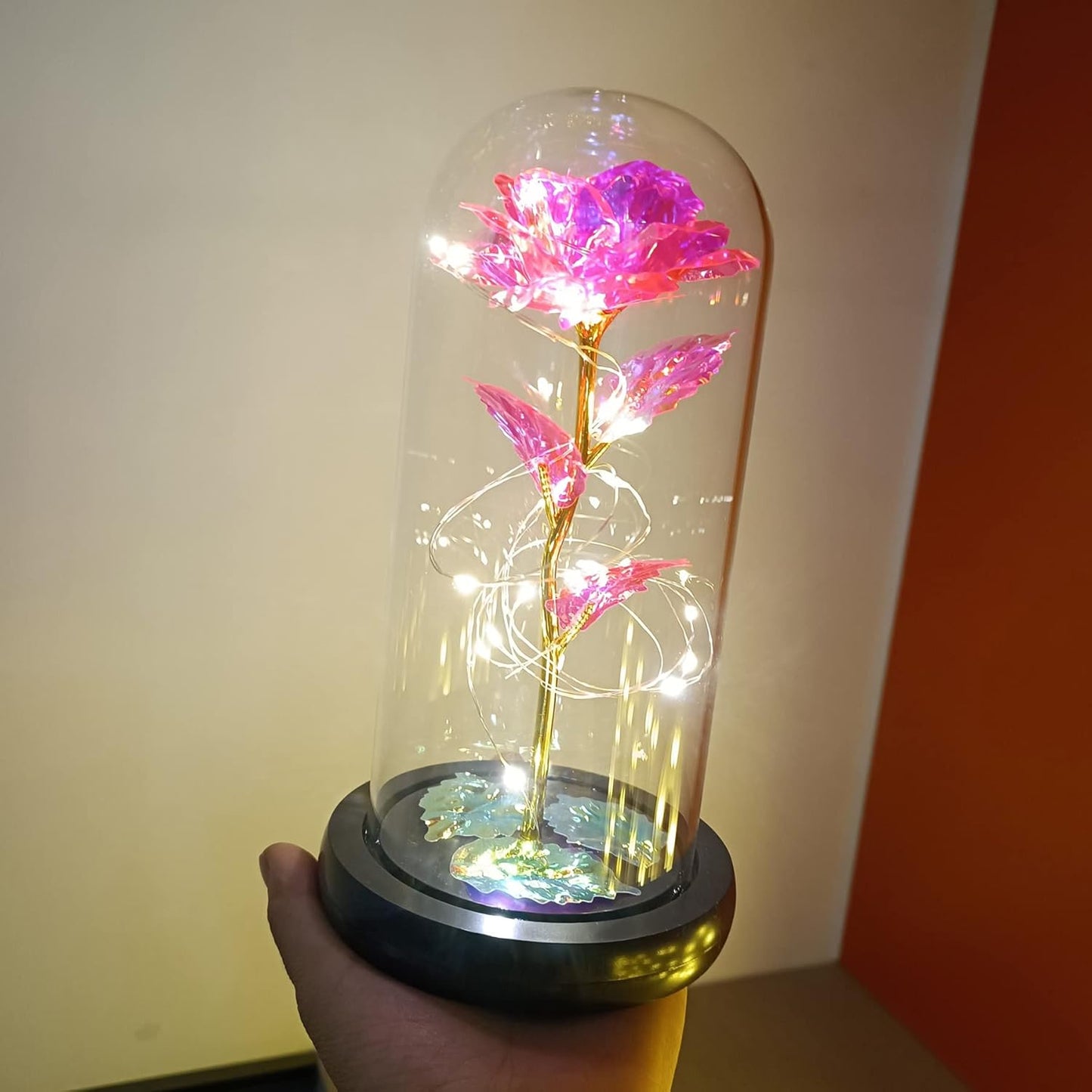 ✨ EternaLuz™ – Rosa Eterna con Luces LED