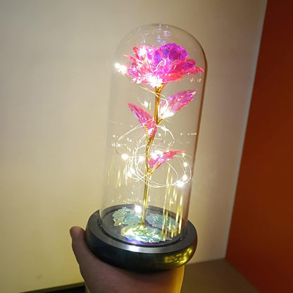 ✨ EternaLuz™ – Rosa Eterna con Luces LED
