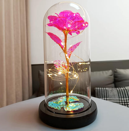 ✨ EternaLuz™ – Rosa Eterna con Luces LED