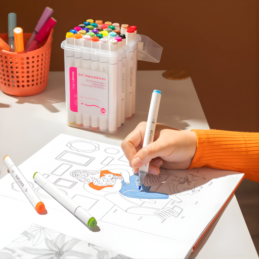 SET DE 24 MARCADORES DE ACRÍLICO – Colores vibrantes, precisión artística y creatividad ilimitada en cada trazo