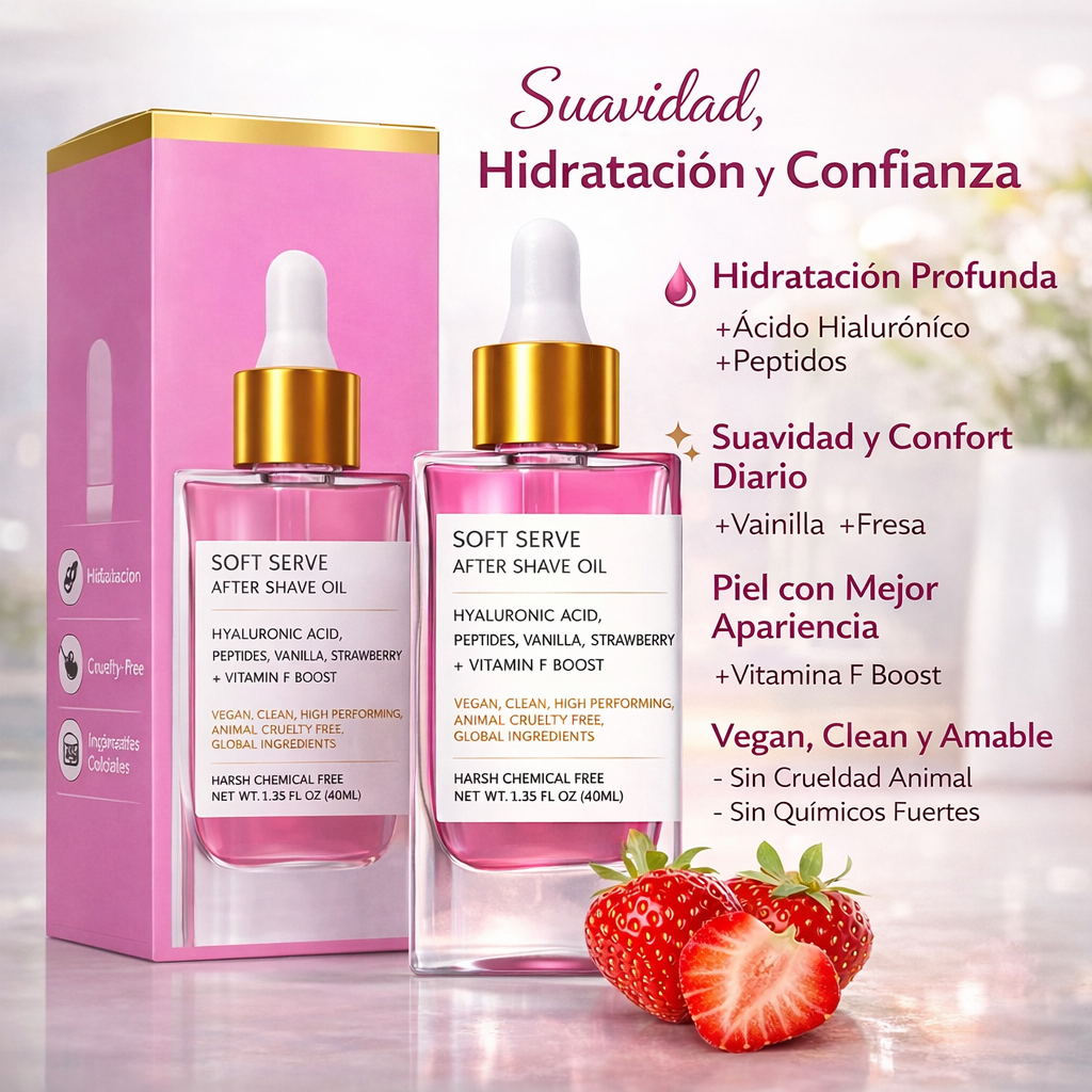 Soft Serve™ Aceite Suavizante para Una piel radiante, sin manchas.