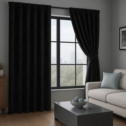 Cortinas Negras BlackOut 2.18mt * 1.40mt - 100% Bloqueo de Luz
