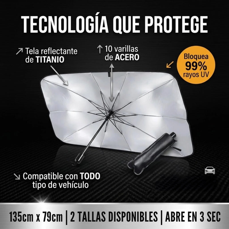 Sombrilla Plegable Auto: ¡Frescura y Protección al Instante!