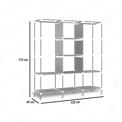 Armario Portátil 3 Cuerpos de Tela Plegable