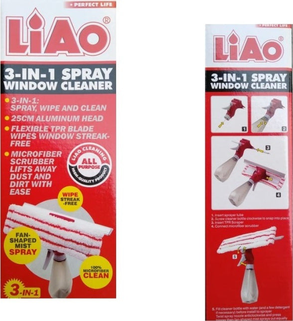 LIAO™ Spray & Wipe Pro – Limpiavidrios Express con Microfibra UltraFix