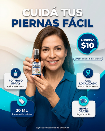 VeinoRelief™ Spray para Varices y Arañitas.