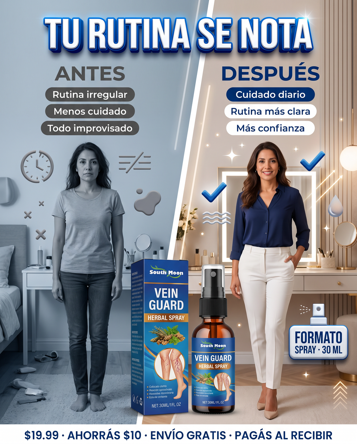 VeinoRelief™ Spray para Varices y Arañitas.